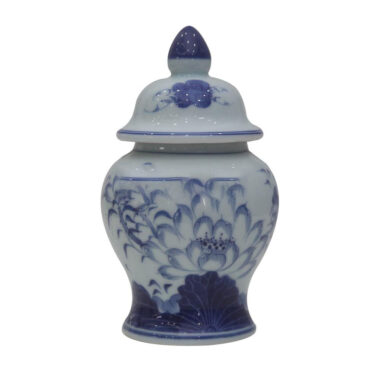 Chóe Thờ Vẽ Sen Men Lam Mini