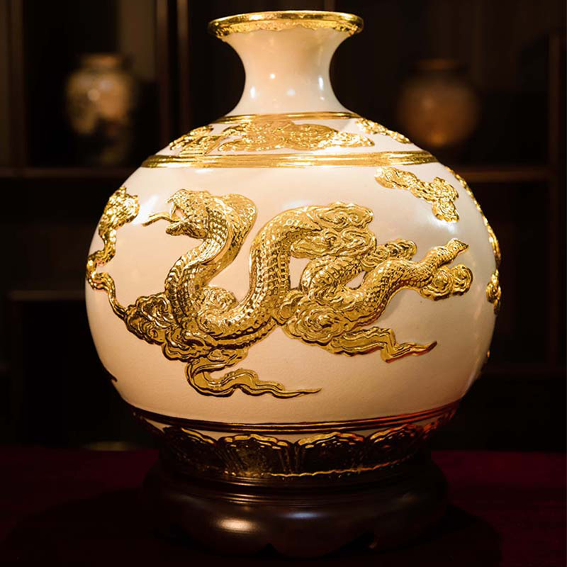 Lộc Linh Tam Hợp Tỵ Dậu Sửu Màu Trắng H50