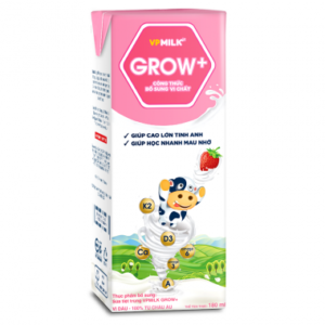 Sữa tươi tiệt trùng VPmilk Grow ít đường 180ml