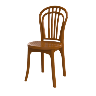 Ghế Mây Tròn Màu Đỏ Gỗ No.1269 Duy Tân