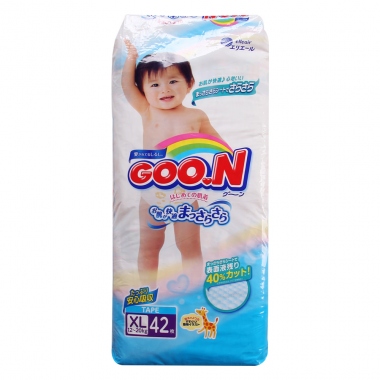 Bỉm – Tã dán Goon size XL – 42 miếng nội địa (Cho bé 12 – 20kg)