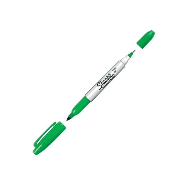 Bút Lông Dầu SHARPIE TWIN TIP 32204 - Xanh Lá