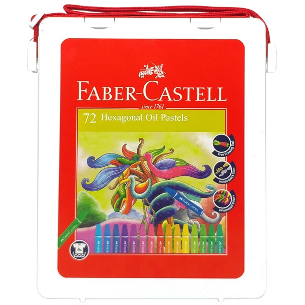 Hộp 72 Bút Sáp Dầu Kèm Chuốt – Faber-Castell 120172 (Hộp Nhựa Có Dây Xách)