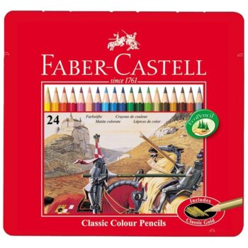 Faber-Castell-Chì Màu Rl Classic-24 Màu Dài (Hộp Thiếc)