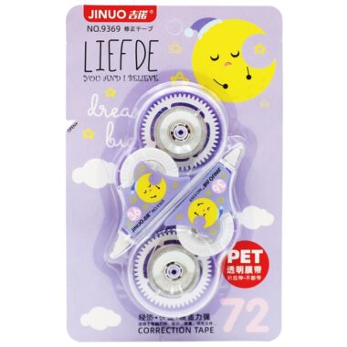 Vỉ 2 Bút Xóa Kéo - Jinuo 9369 - Màu Tím