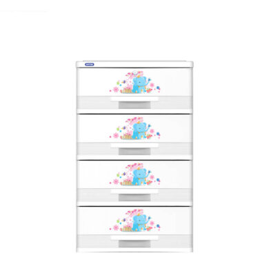 Tủ Nhựa Đại Kiểu No705N/5 - 705N/4 4 Tầng Trắng Duy Tân Mekoong