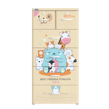 Tủ Nhựa Mina No225/5 - 225/4 5 Tầng Thú Cưng Kem Duy Tân