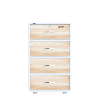Tủ Nhựa Omni No1366/4 - Tủ OMNI 4N Gỗ Trắng Kem Duy Tân Mekoong