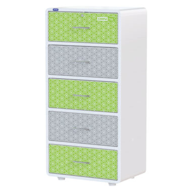 Tủ Nhựa Omni No1366/5 - Tủ OMNI 5N Xanh Lá Xám Duy Tân Mekoong