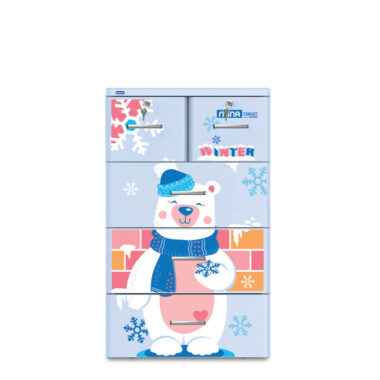 Tủ Nhựa Mina Thường No225/5 - 225/4 - 4 Tầng Gấu Tuyết Duy Tân