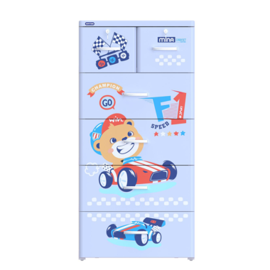 Tủ Nhựa Mina No225/5 - 225/4 5 Tầng Xe Gấu Xanh Duy Tân