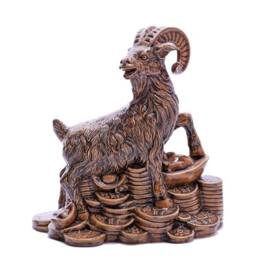 Tượng gốm Dê Sứ Tài Lộc - Men Da Lươn - Bát Tràng | Mekoong