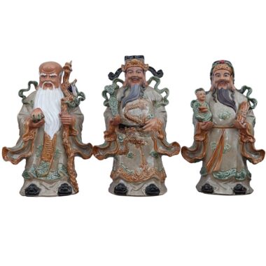 Tượng Gốm Tam Đa - Men Rạn - Bát Tràng | Mekoong