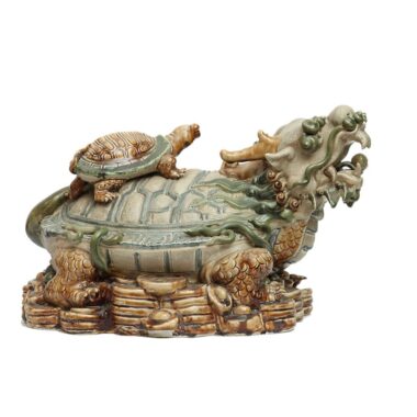 Tượng Gốm Long Quy - Men Rạn - Gốm Sứ Bát Tràng - Cao 35cm | Mekoong