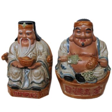 Tượng Gốm Thần Tài - Thổ Địa - Cao 28cm - Gốm Sứ Bát Tràng | Mekoong