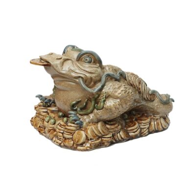 Tượng Gốm Cóc Thần Tài - Men Rạn Cổ - Bát Tràng | Mekoong