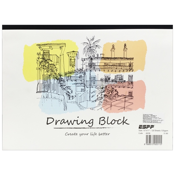 Tập Vẽ 15 x 11 inch 135gsm Drawing Block – ESPP 80DP (20 Tờ) giá tốt