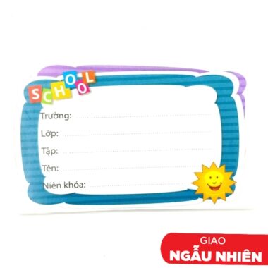 Nhãn Tập Học Sinh - 1 Ô Lớn (1572) (10 Tờ/xấp) (Mẫu Màu Giao Ngẫu Nhiên)