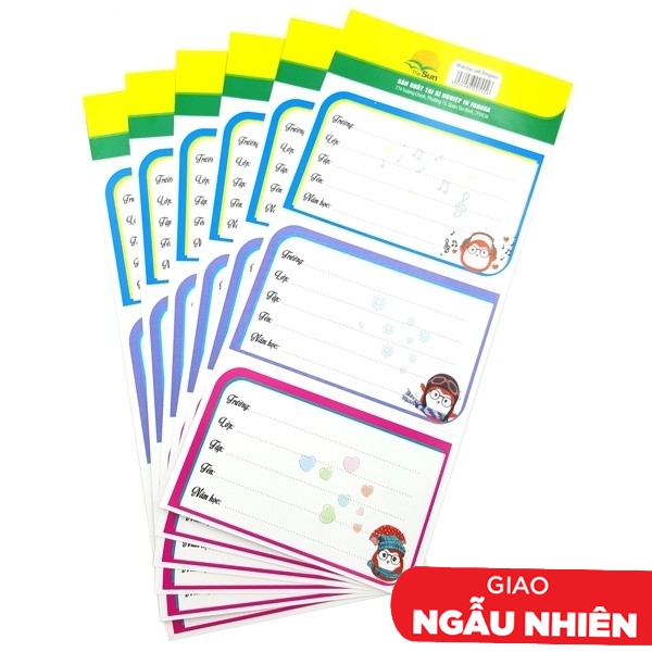 Bộ 18 Nhãn Vỡ Học Sinh The Sun Penguins BO18 (Sắc Độ Màu Giao Ngẫu Nhiên)