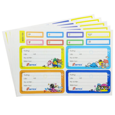 Bộ 20 Nhãn Vở School Bus - Bitex LB05