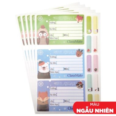 Nhãn Vở Classmate Animal CL-NT219 (Mẫu Màu Giao Ngẫu Nhiên)