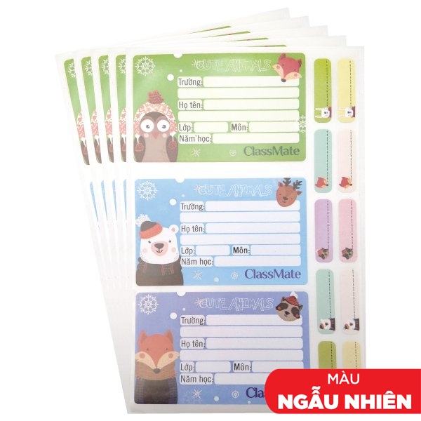 Nhãn Vở Classmate Animal CL-NT219 (Mẫu Màu Giao Ngẫu Nhiên)