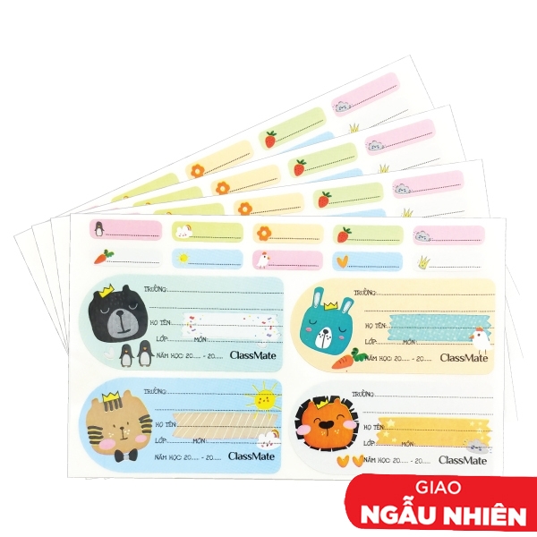 Nhãn Vở Classmate Carton CL-NT222 (Mẫu Màu Giao Ngẫu Nhiên)