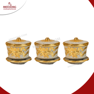 Bát Sâm Men Rạn Dát Vàng