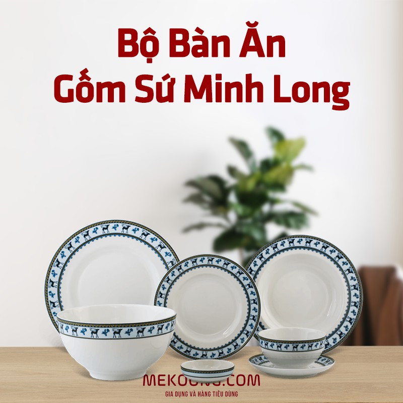 bộ bàn ăn gốm sứ Minh Long