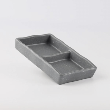 Chén Chấm Chữ Nhật 2 Ngăn DV104 Granite Dark Grey Superware Melamine