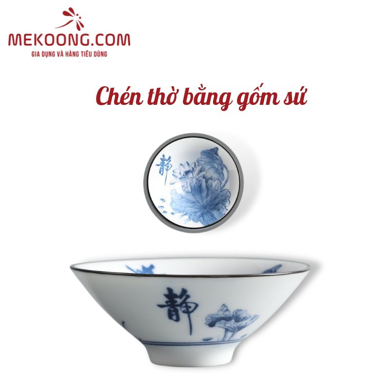 Chén thờ bằng gốm sứ