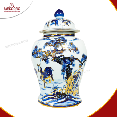 Chóe Bày Men Lam Vẽ Vàng Cao Cấp