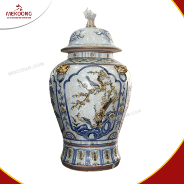 Chóe Bày Men Lam Vẽ Vàng 