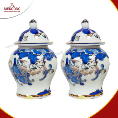 Chóe Thờ Men Lam Vẽ Vàng