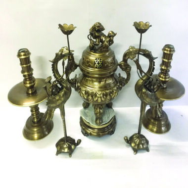 ĐỈNH ĐỒNG SÒI NGŨ SỰ 60CM CHẠM KHẮC CUỐN THƯ 28KG