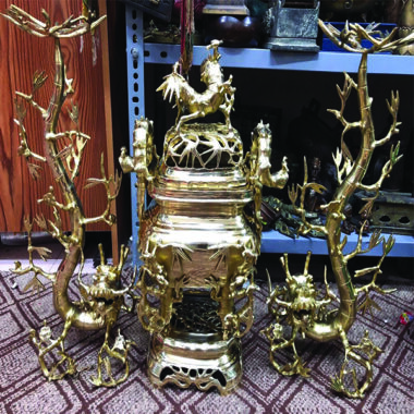 ĐỈNH TRÚC MAI HÓA LONG BẰNG ĐỒNG CAO 50CM