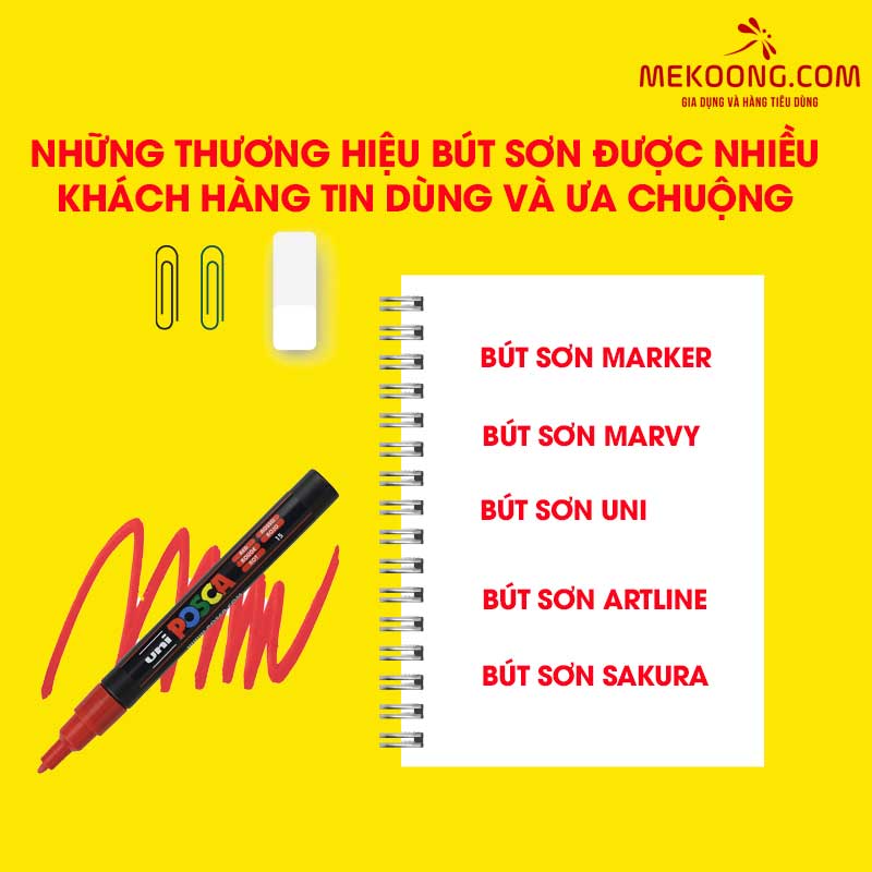 Những thương hiệu bút sơn được nhiều khách hàng tin dùng và ưa chuộng