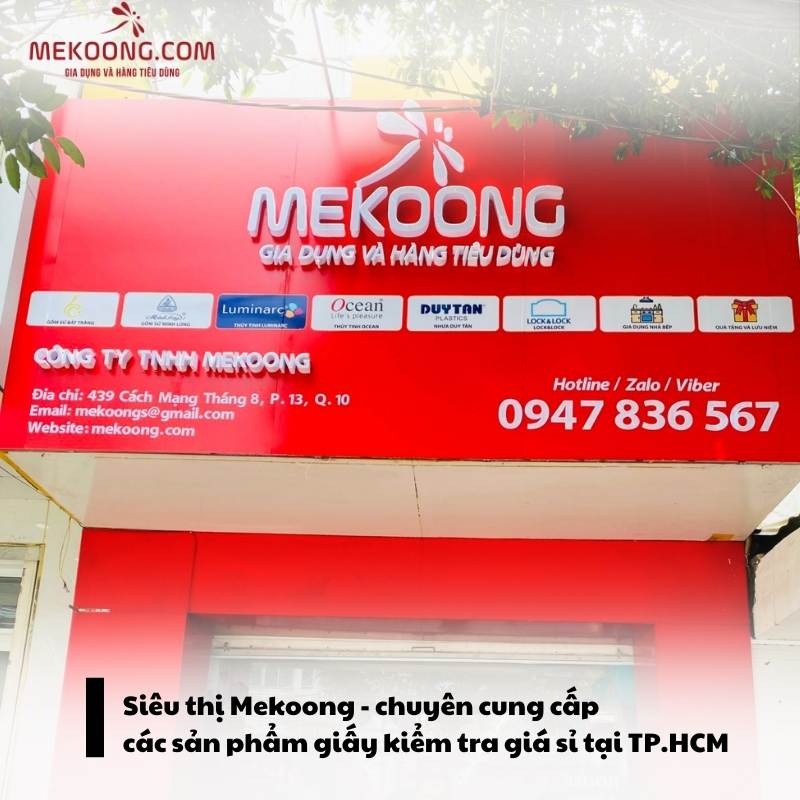 Siêu thị Mekoong - chuyên cung cấp các sản phẩm giấy kiểm tra giá sỉ tại TP.HCM