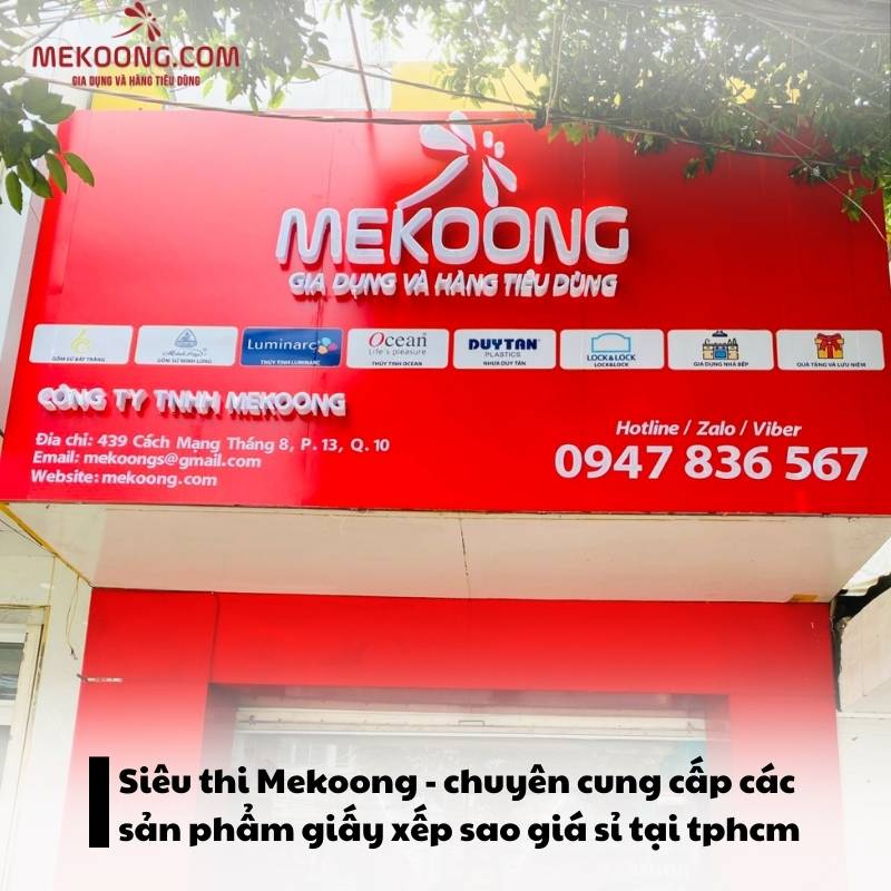 Siêu thi Mekoong - chuyên cung cấp các sản phẩm giấy xếp sao giá sỉ tại tphcm