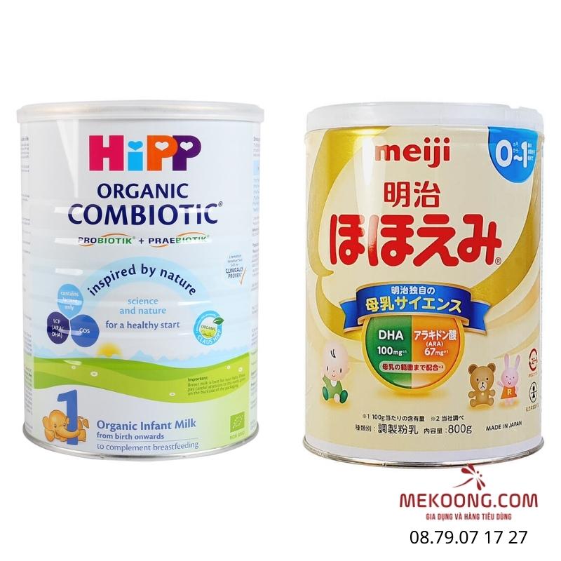So sánh sữa Hipp và Meiji