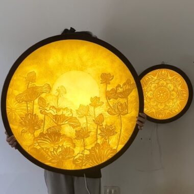 Tranh trúc chỉ (bột tre) thủ công cao cấp