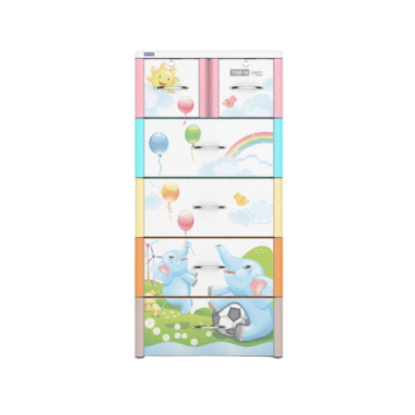 Tủ nhựa Tabi M 5 tầng 6 Ngăn chú voi Duy Tân Mekoong