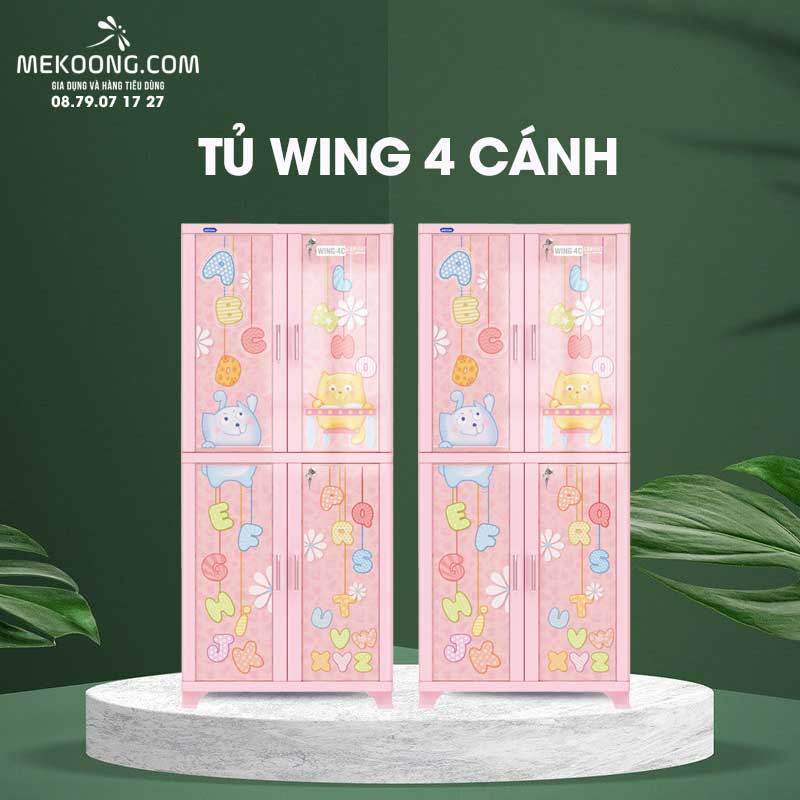 Tủ nhựa Wing 4 cánh Duy Tân mekoong