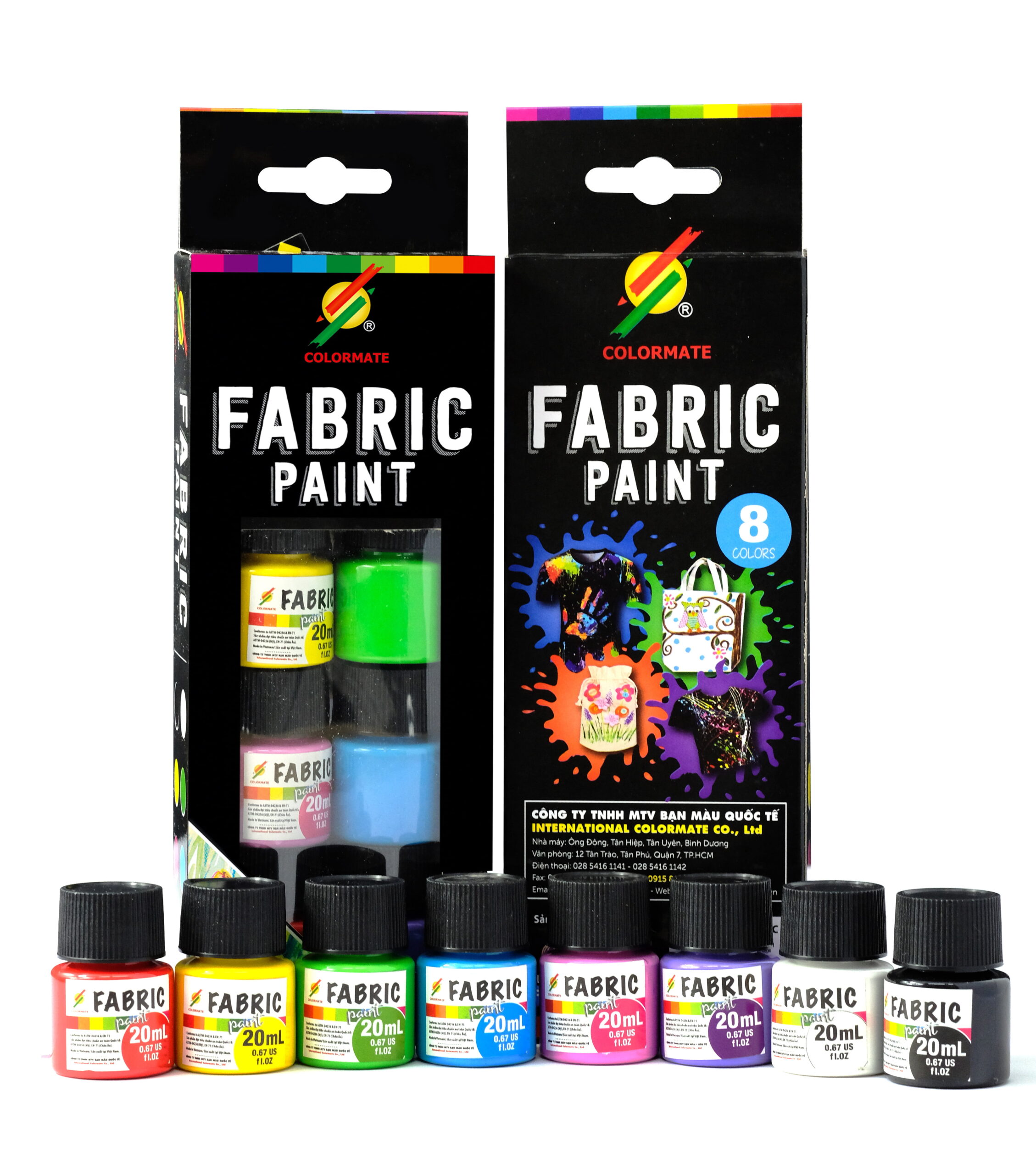 Bộ 8 Màu Vẽ Trên Vải FABRIC PAINT giá tốt
