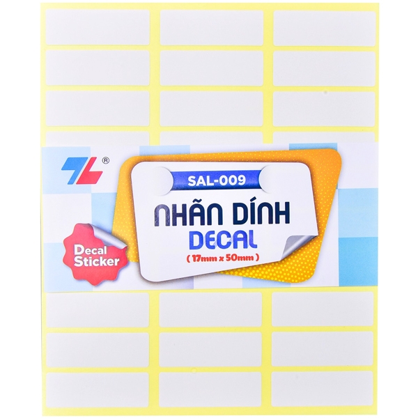 Nhãn Dính Decal SAL-009 (10 Tờ/Xấp)