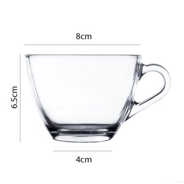 Ly thuỷ tinh cafe quai cầm đáy nhọn Union Stack 220ml giá rẻ