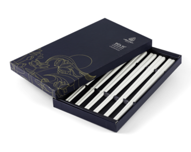 Bộ 06 đôi đũa sứ dưỡng sinh 20.3 cm - Trắng ngà Quà Tặng Gốm Sứ