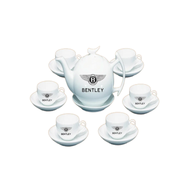 Bộ Ấm Chén Bát Tràng In Logo Bentley Battrangfamily Quà Tri Ân