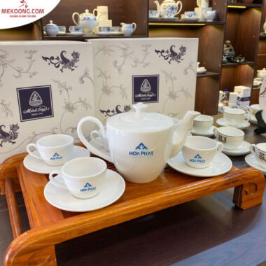 Bộ trà Minh Long 0.45 L Daisy in logo Hòa Phát HG