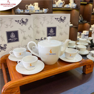 Bộ trà Minh Long 0.45 L Daisy in logo Vinhomes HG